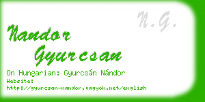 nandor gyurcsan business card